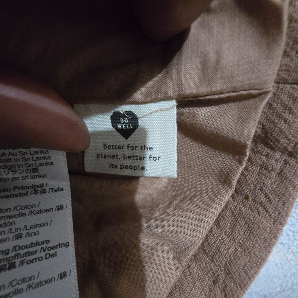 Madewell Womens Textured Blazer Jacket Medium Brown Cotton &‎ Linen Blend - Picture 4 of 10